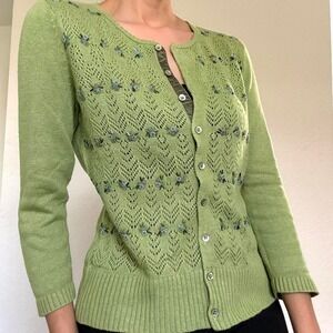 Boho Beaded Silk Cardigan